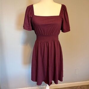 Old Navy Women's Midi Dress in Rich Burgundy